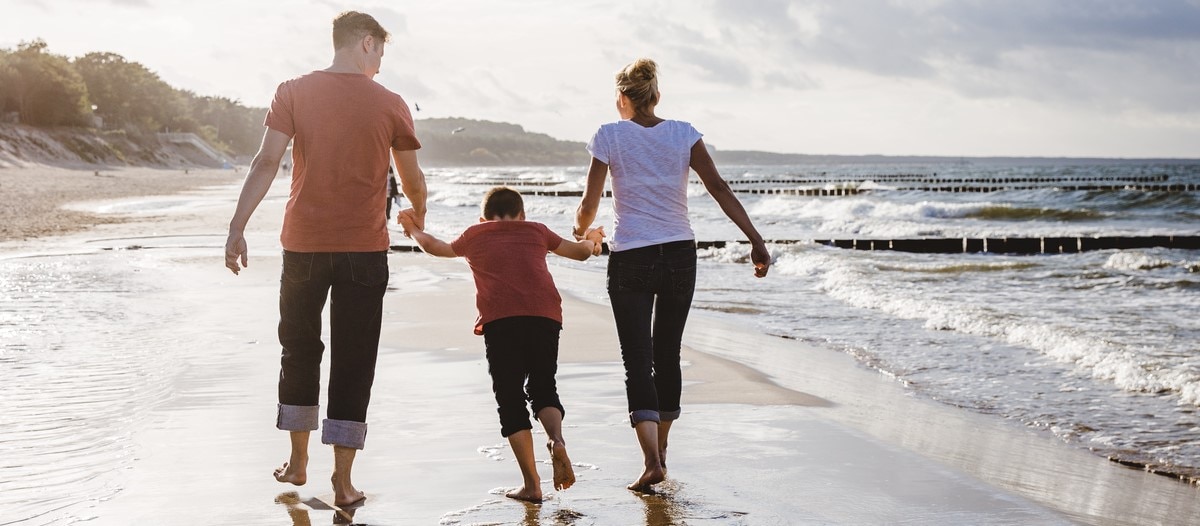 Familie am Strand