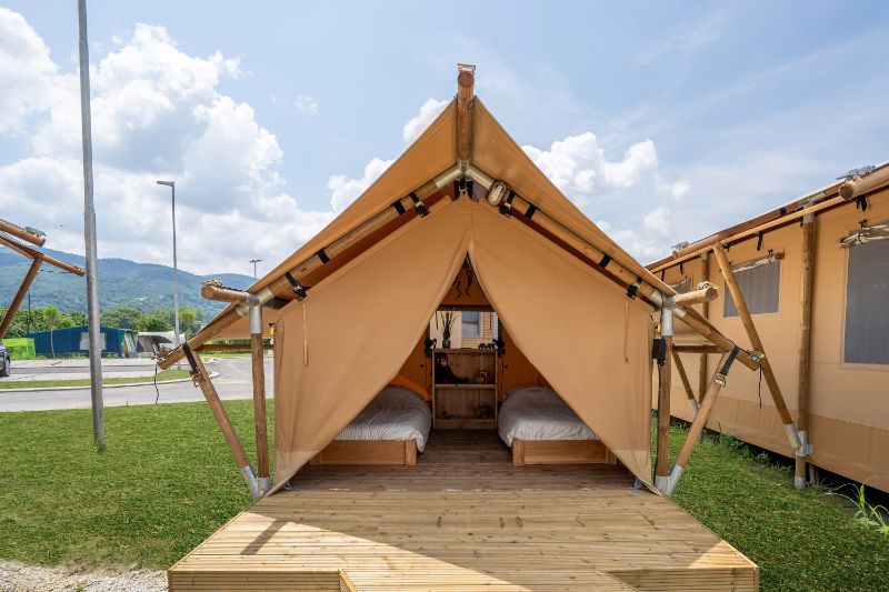 Glamping mit Extrazelt