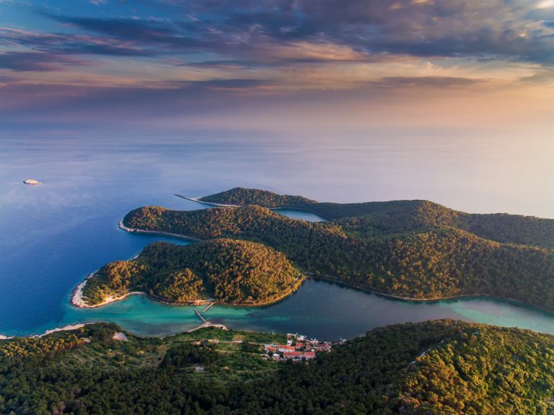 Aussicht auf die schöne Insel Mljet