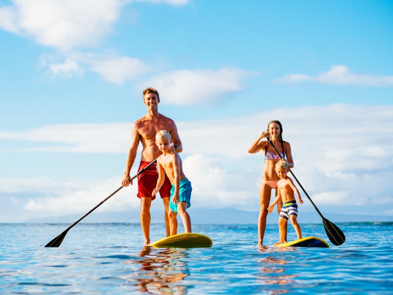 Wassersportarten für Kinder: Stand-Up Paddling