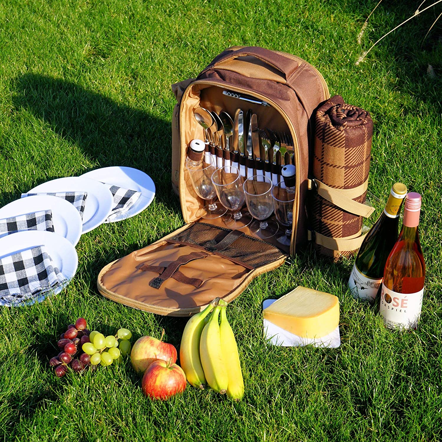 Picknick-Rucksack für vier Personen – praktisch, handlich, gut