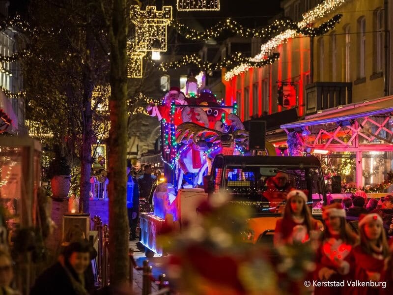 Weihnachtsmarkt in Limburg. Weihnachststadt Valkenburg.