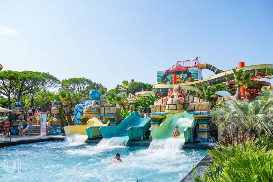 Wasserattraktion Speedy Falls auf Camping Union Lido Mare