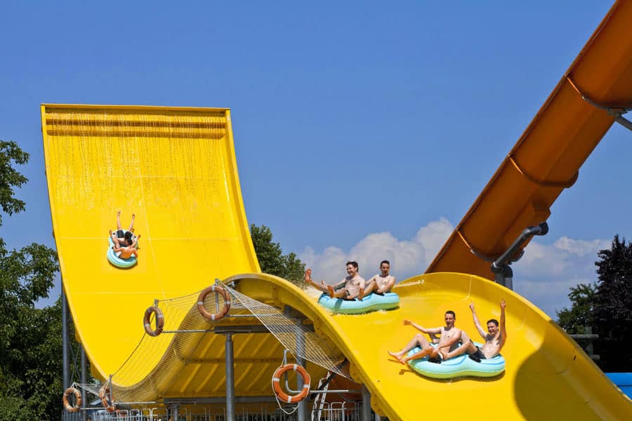 Wasserattraktion Toboggan Boomerang auf Camping Terme Čatež